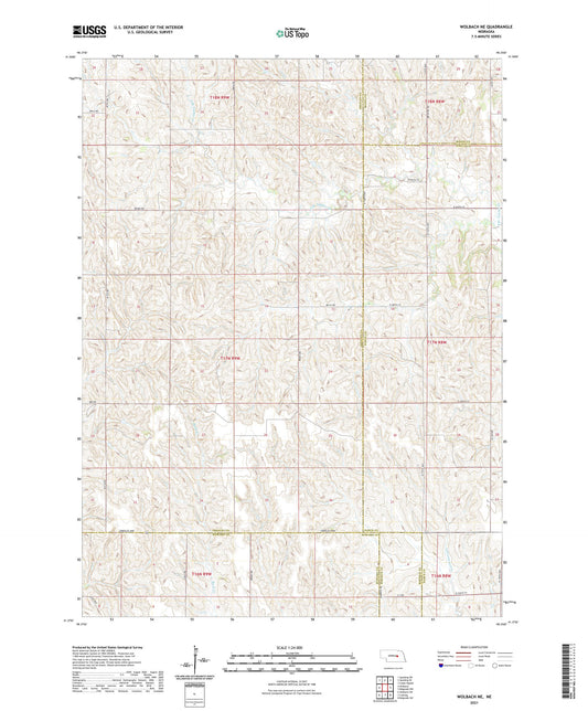 Wolbach NE Nebraska US Topo Map Image
