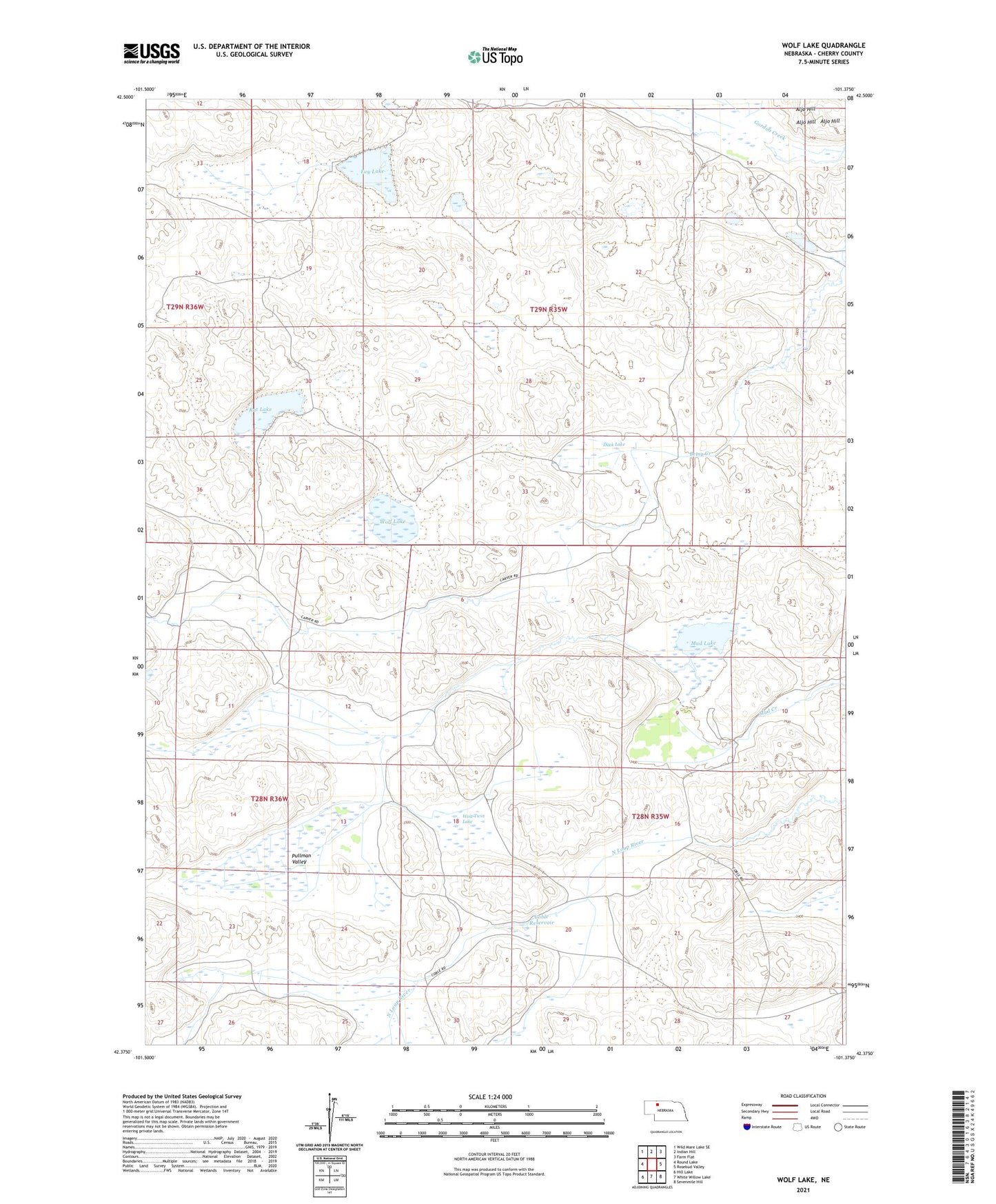 Wolf Lake Nebraska US Topo Map Image