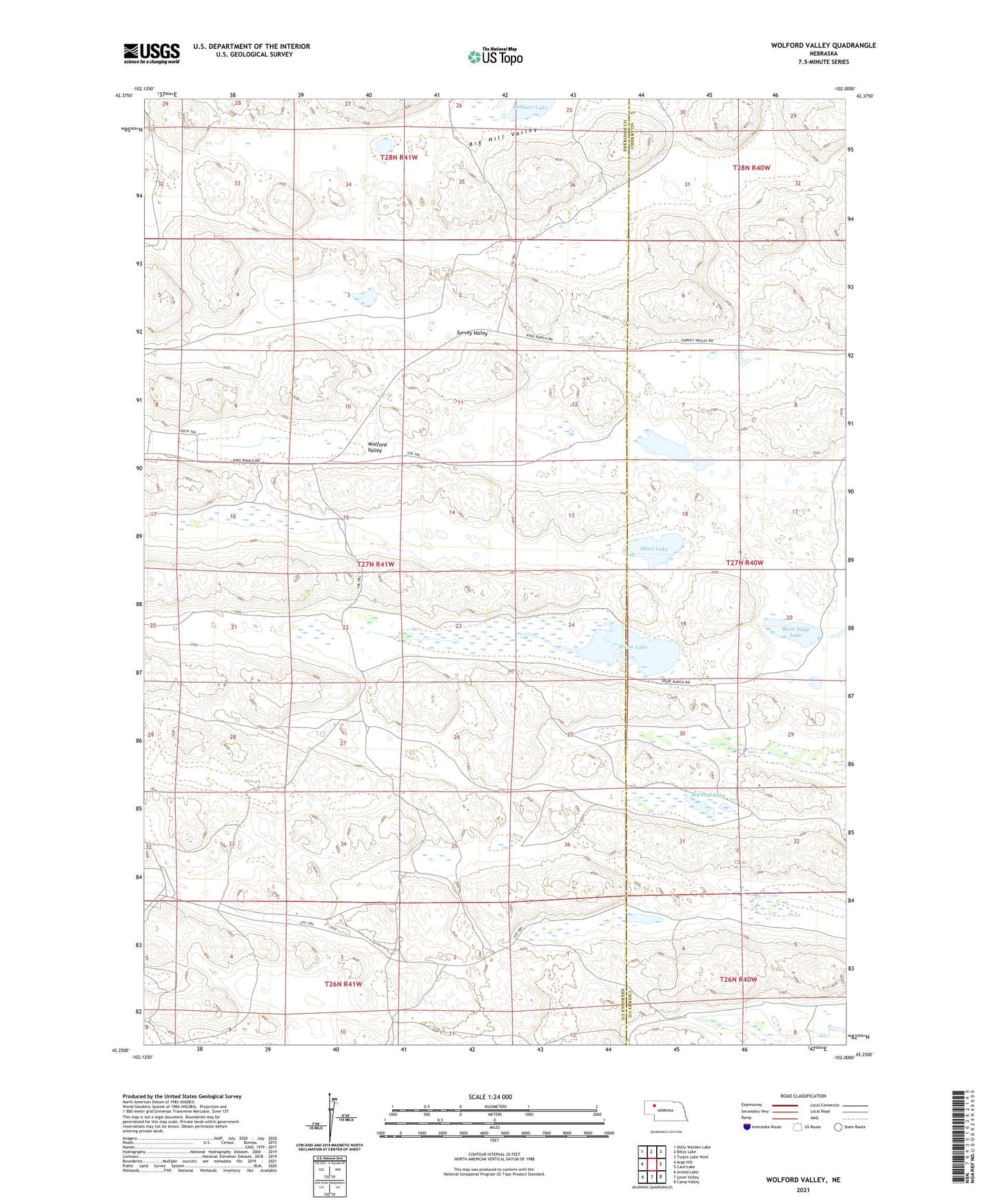 Wolford Valley Nebraska US Topo Map Image