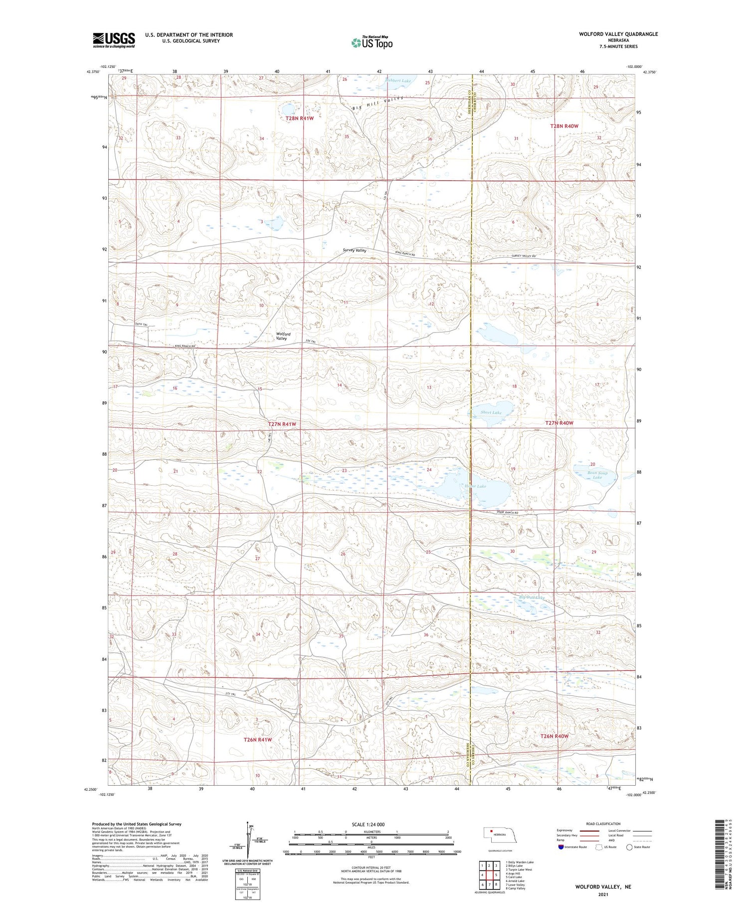 Wolford Valley Nebraska US Topo Map Image