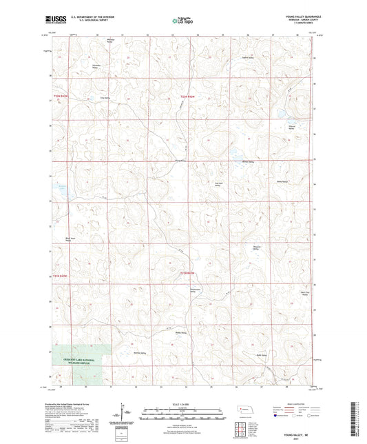 Young Valley Nebraska US Topo Map Image