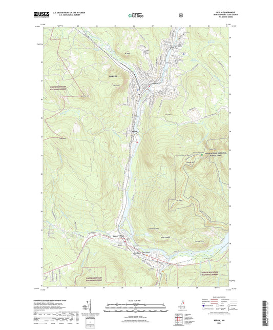 Berlin New Hampshire US Topo Map Image