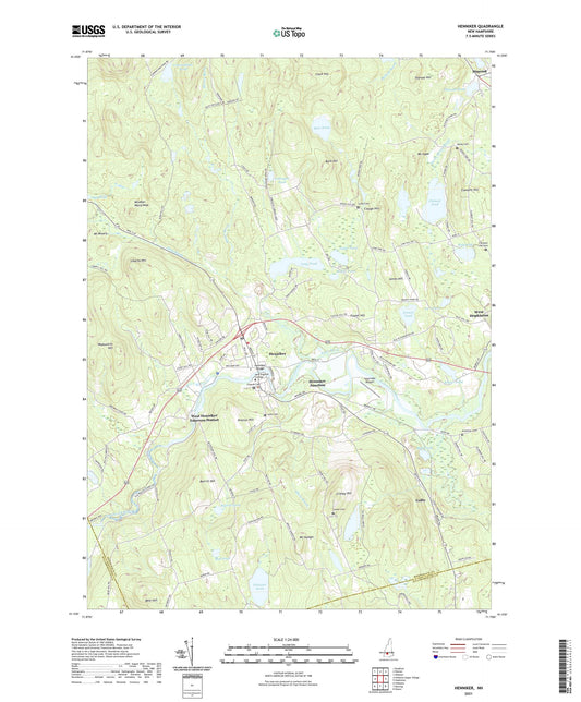 Henniker New Hampshire US Topo Map Image