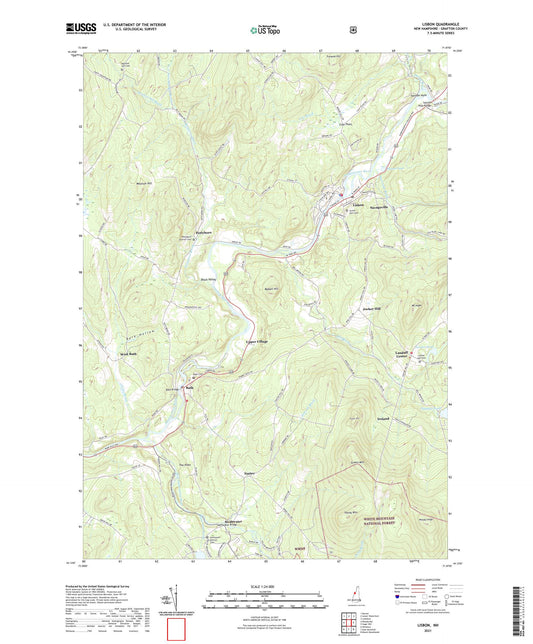 Lisbon New Hampshire US Topo Map Image