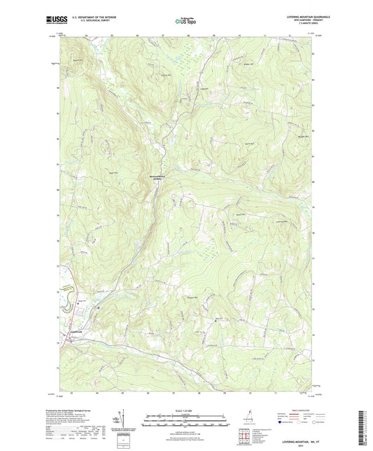 Lovering Mountain New Hampshire US Topo Map Image