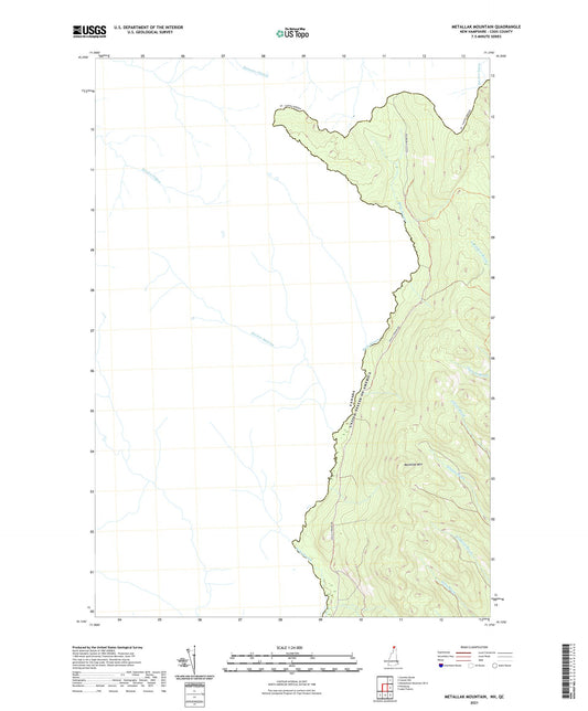 Metallak Mountain New Hampshire US Topo Map Image