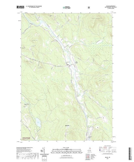 Milan New Hampshire US Topo Map Image