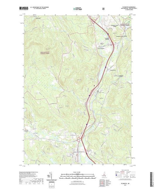 Plymouth New Hampshire US Topo Map Image
