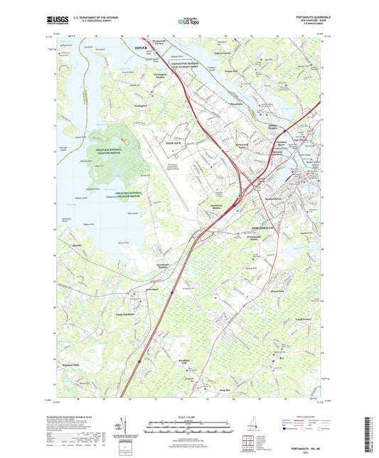 Portsmouth New Hampshire US Topo Map Image