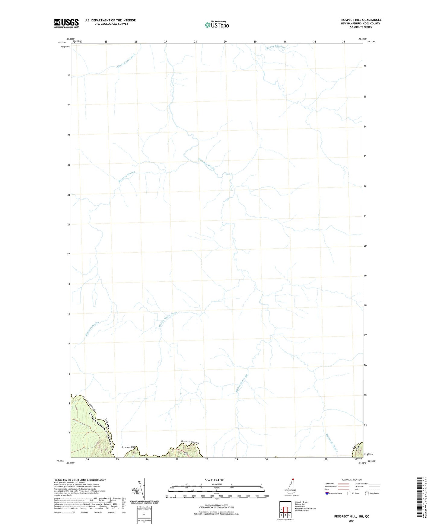 Prospect Hill New Hampshire US Topo Map Image