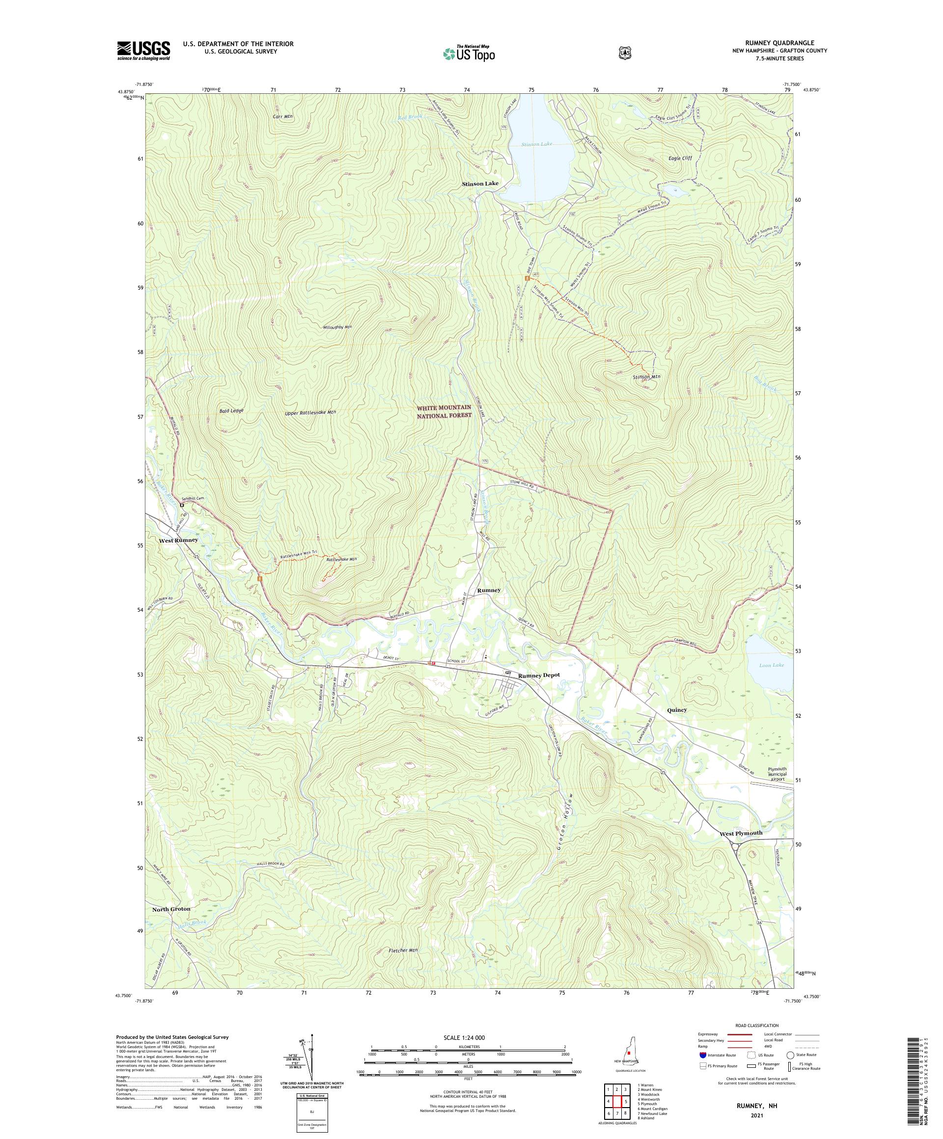 Rumney New Hampshire US Topo Map – MyTopo Map Store