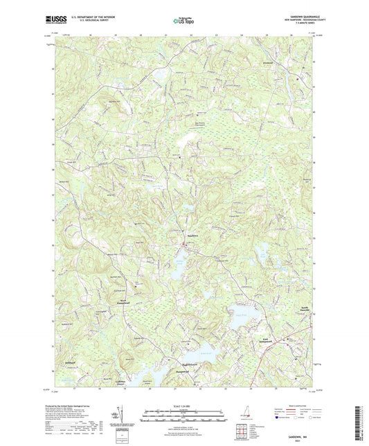 Sandown New Hampshire US Topo Map Image