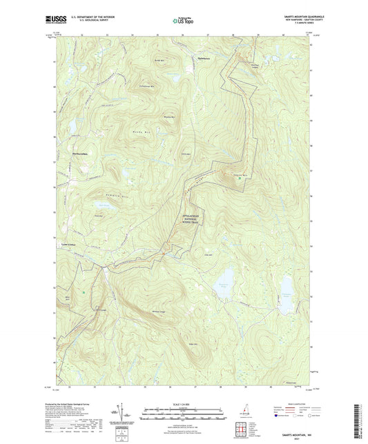 Smarts Mountain New Hampshire US Topo Map Image