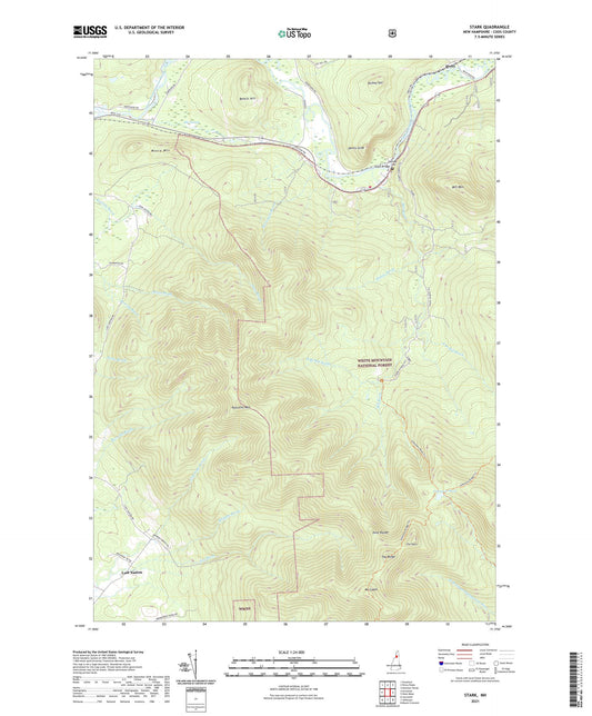 Stark New Hampshire US Topo Map Image