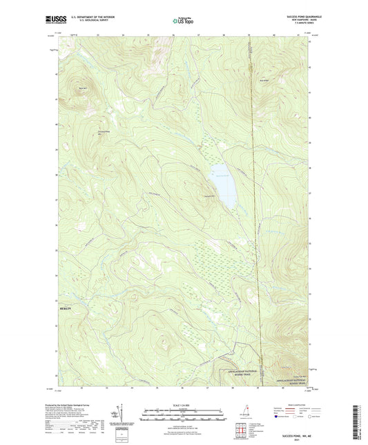 Success Pond New Hampshire US Topo Map Image
