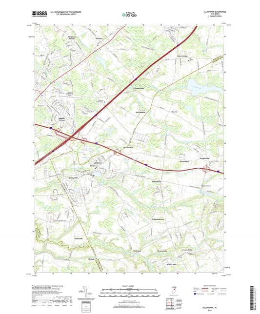 Allentown New Jersey US Topo Map Image