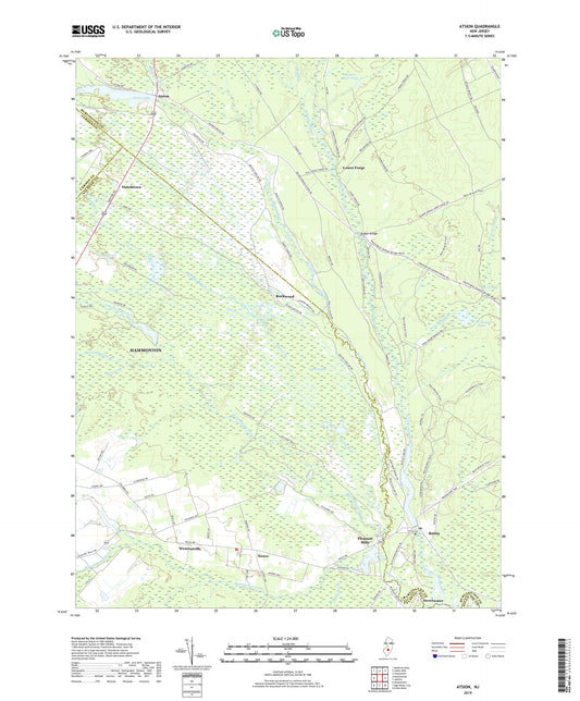 Atsion New Jersey US Topo Map Image