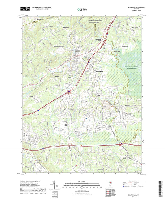 Bernardsville New Jersey US Topo Map Image