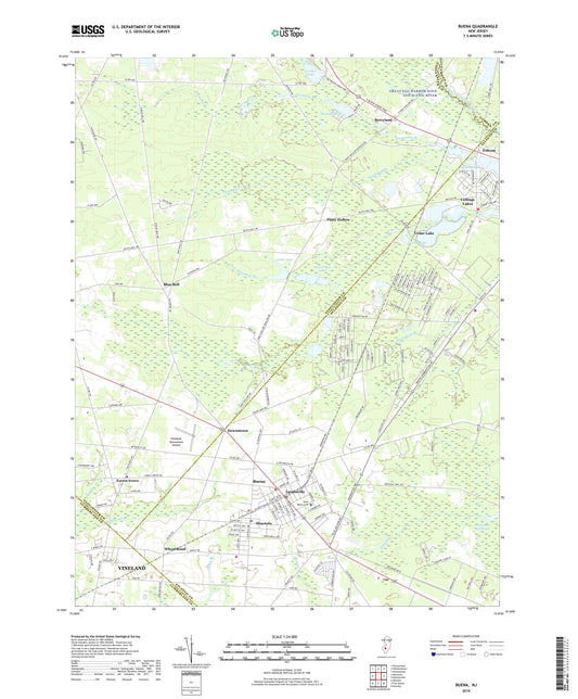 Buena New Jersey US Topo Map Image