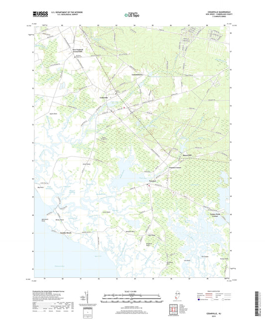 Cedarville New Jersey US Topo Map Image