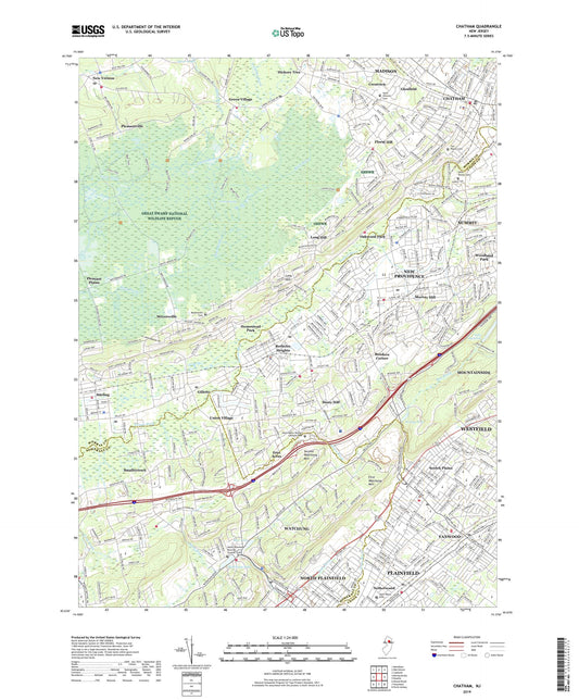 Chatham New Jersey US Topo Map Image