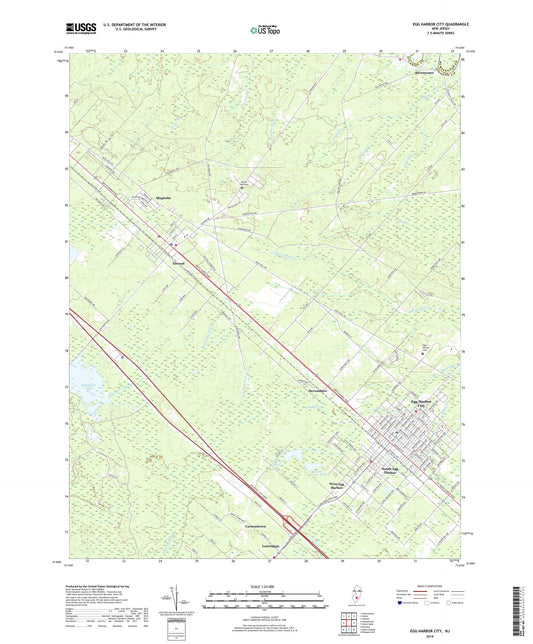 Egg Harbor City New Jersey US Topo Map Image
