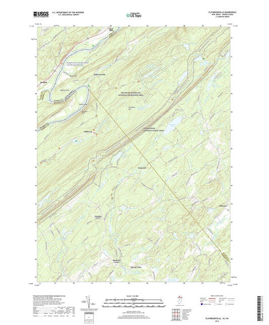 Flatbrookville New Jersey US Topo Map Image