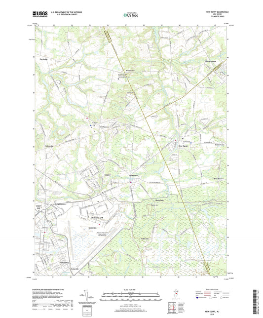 New Egypt New Jersey US Topo Map Image