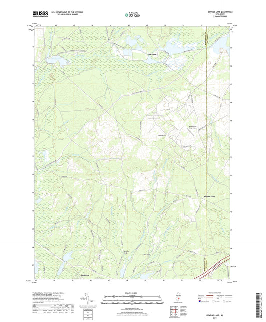 Oswego Lake New Jersey US Topo Map Image