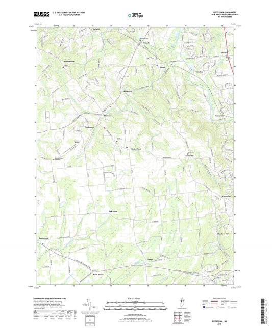 Pittstown New Jersey US Topo Map Image