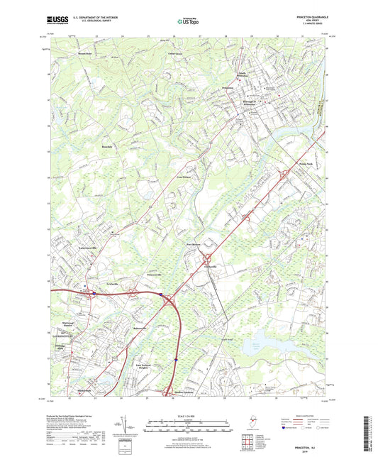 Princeton New Jersey US Topo Map Image