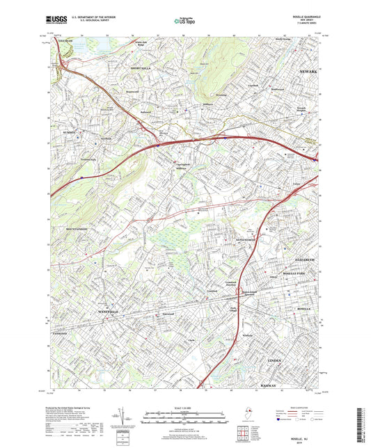 Roselle New Jersey US Topo Map Image