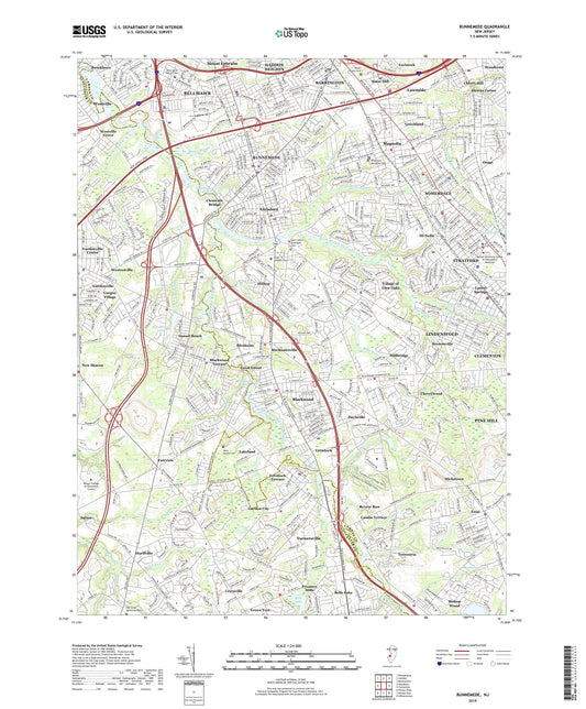 Runnemede New Jersey US Topo Map Image