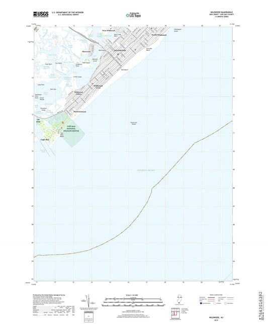 Wildwood New Jersey US Topo Map Image