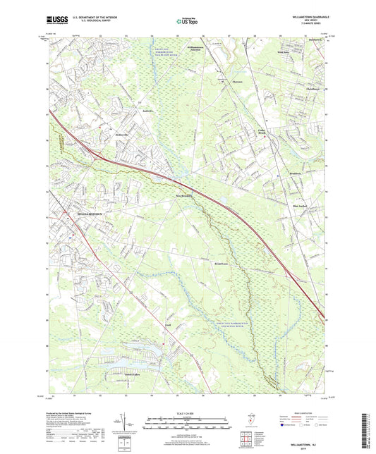 Williamstown New Jersey US Topo Map Image
