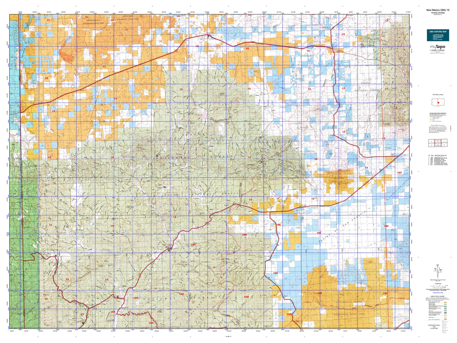 New Mexico GMU 15 Map Image