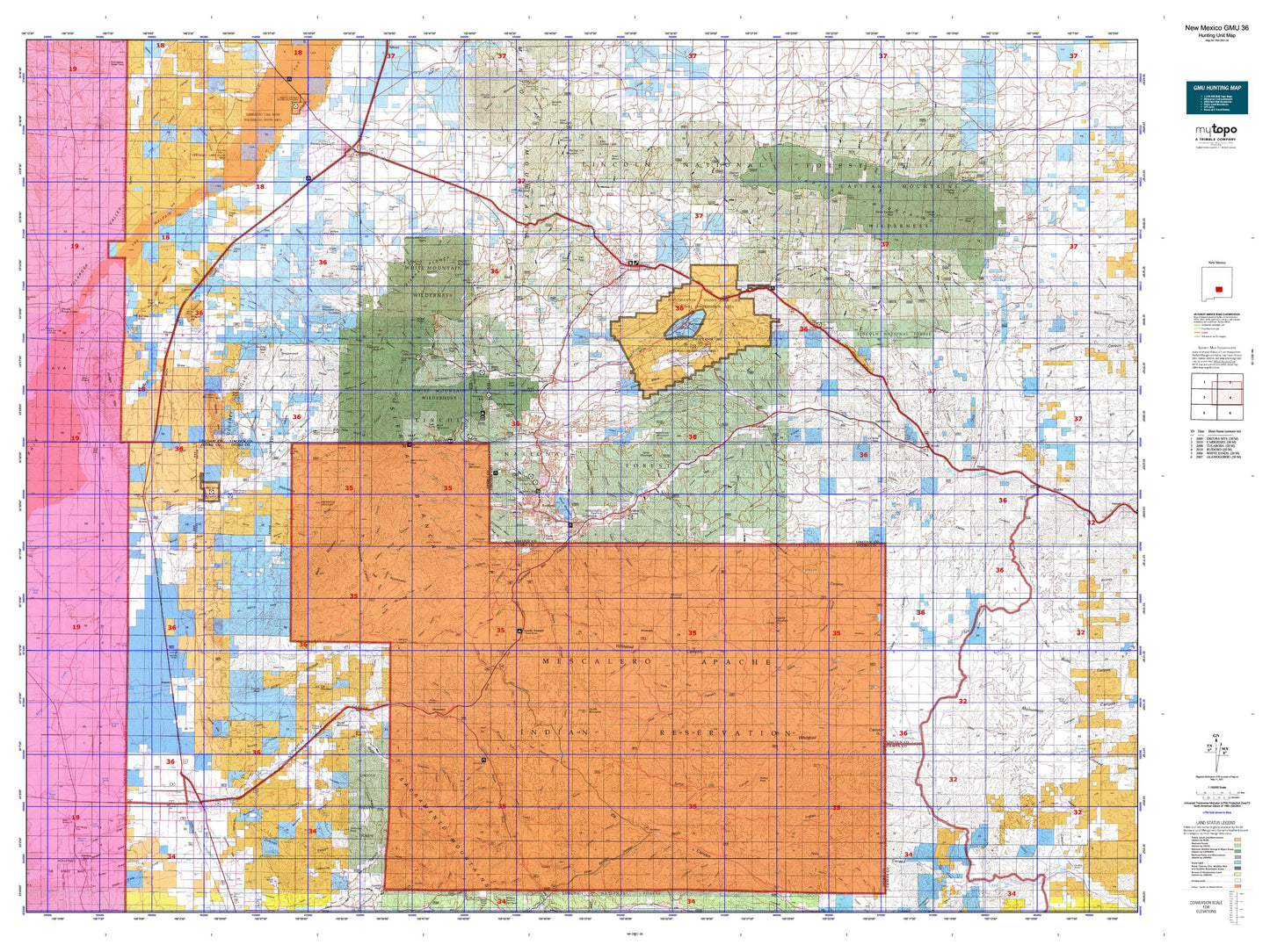 New Mexico GMU 36 Map Image