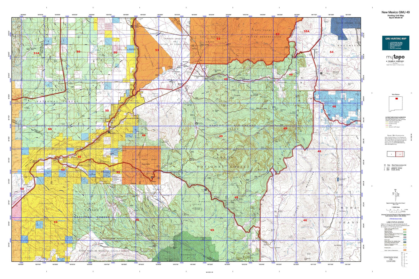 New Mexico GMU 49 Map Image