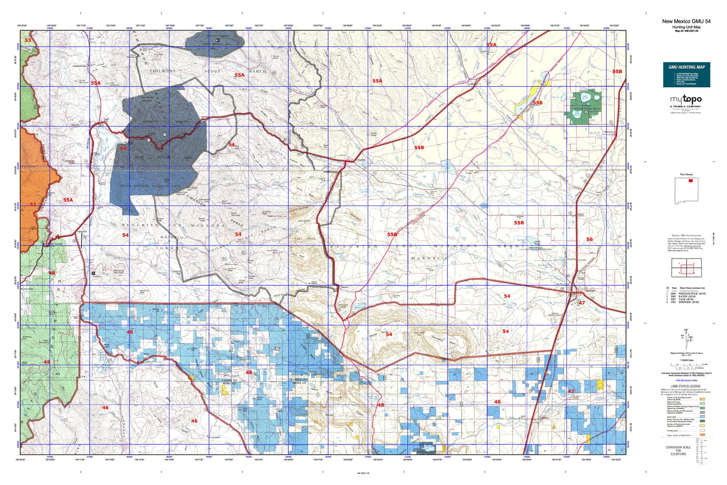 New Mexico GMU 54 Map Image
