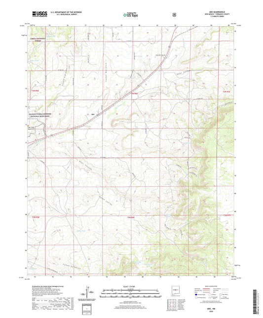 Abo New Mexico US Topo Map Image