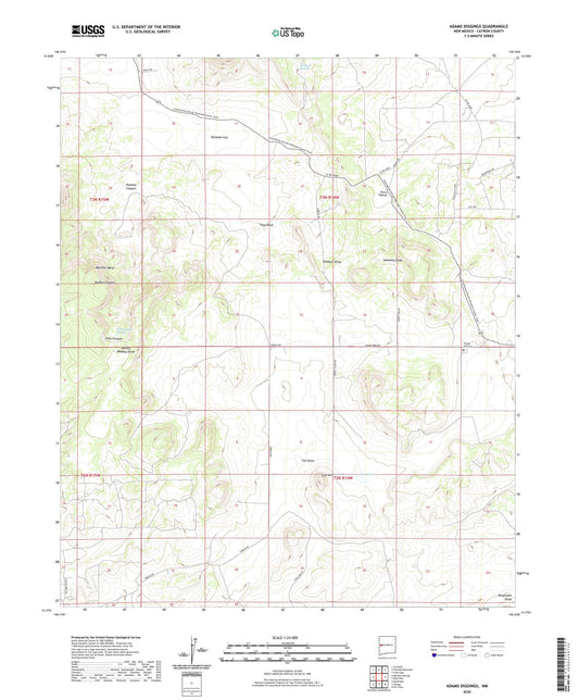 Adams Diggings New Mexico US Topo Map Image