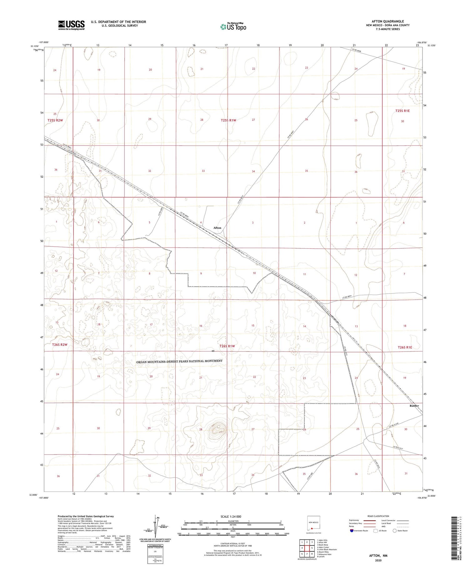 Afton New Mexico US Topo Map Image