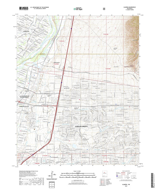 Alameda New Mexico US Topo Map Image