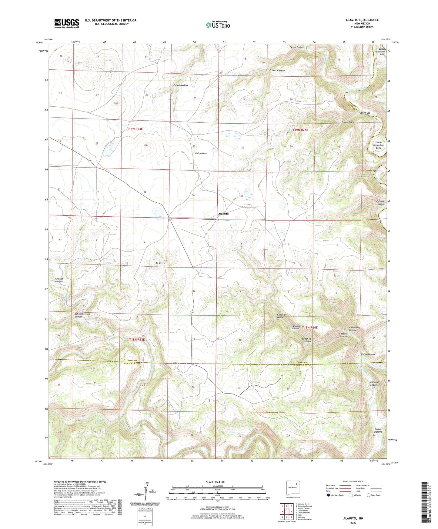 Alamito New Mexico US Topo Map Image