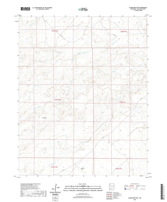 Alamo Mesa East New Mexico US Topo Map Image
