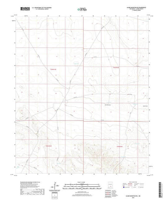 Alamo Mountain NE New Mexico US Topo Map Image