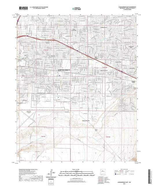 Albuquerque East New Mexico US Topo Map Image