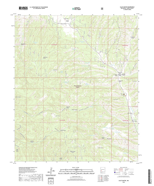 Allie Canyon New Mexico US Topo Map Image
