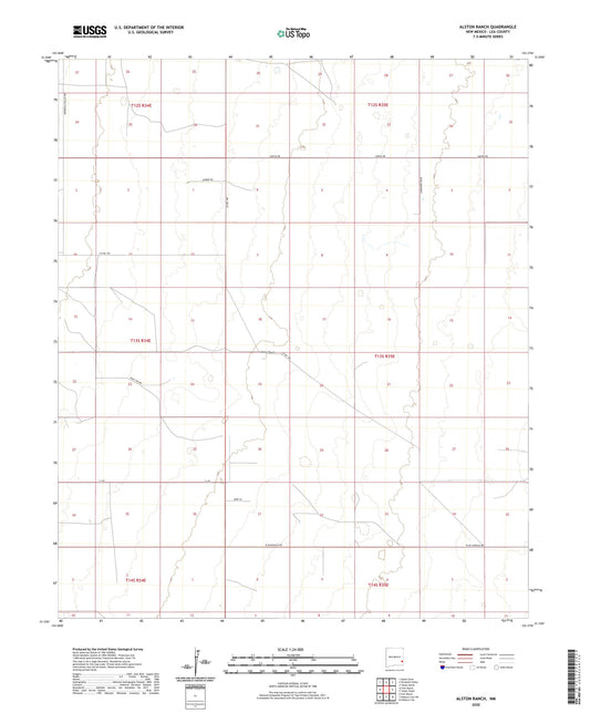 Alston Ranch New Mexico US Topo Map Image