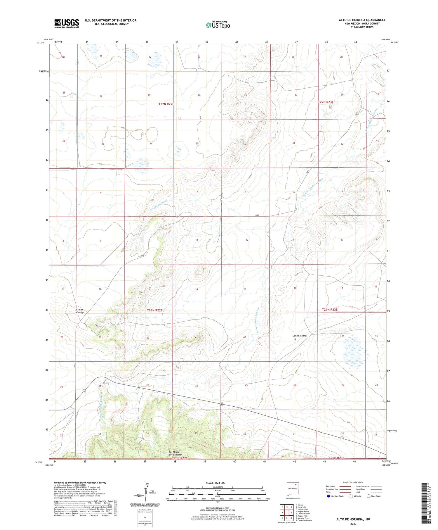 Alto De Hormiga New Mexico US Topo Map Image